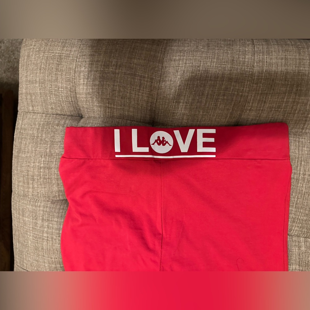 Kappa Red Matching Set with White Heart Logo Sz L - Picture 6 of 6